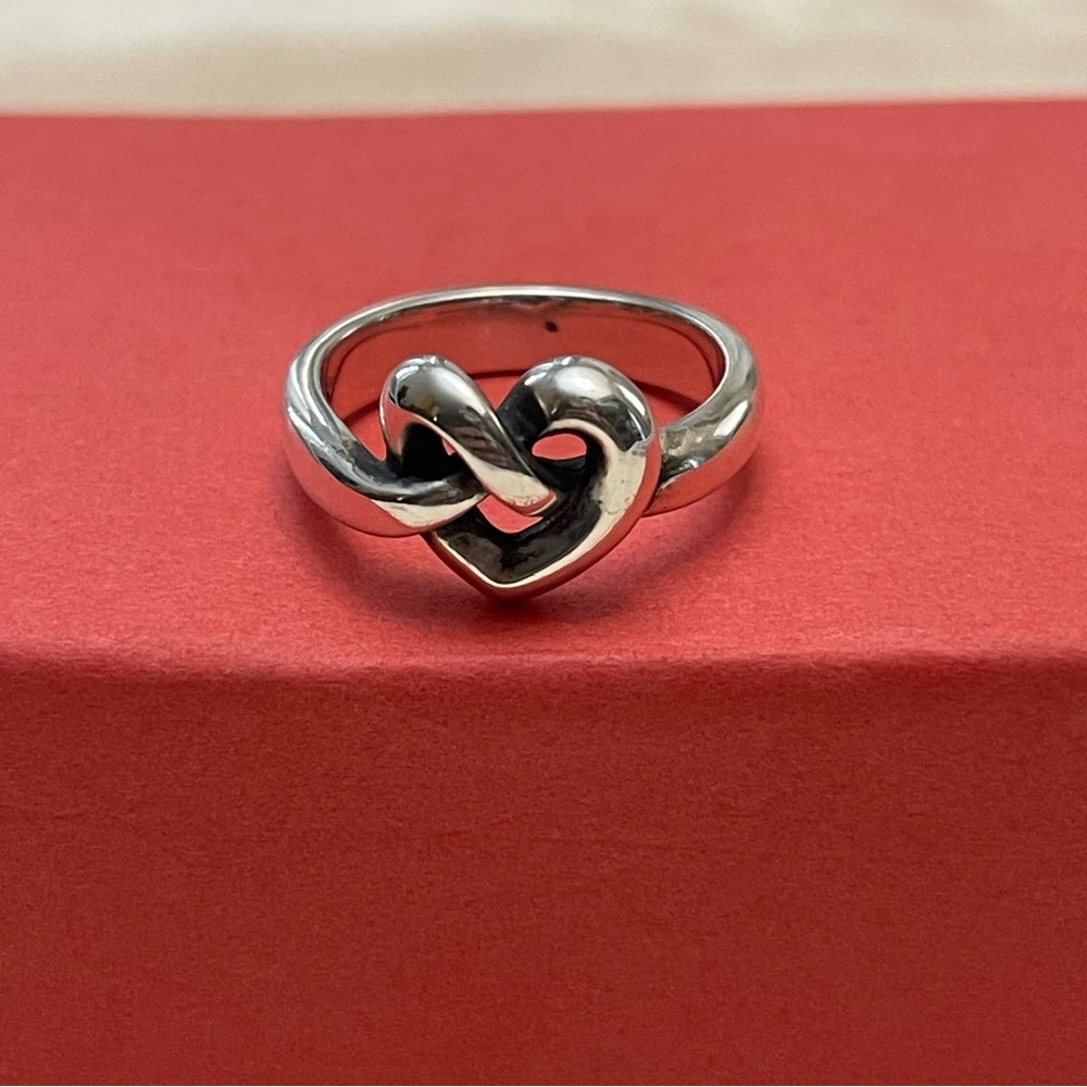 Retired James Avery Heart Knot Ring Size 7